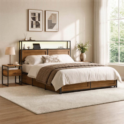 Bedroom Set with Led Headboard