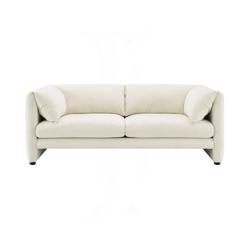 Causeuse rembourrée Glorya, Lin beige