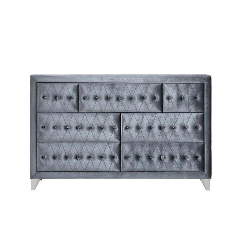 Commode à sept tiroirs, Gris
