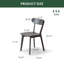 Ensemble de 4 chaises d'appoint 100% chêne massif H 17,7 po-353841314-363660954