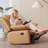34" Wide Manual Upholstered Swivel Rocker Recliner with Adjustable Armrests-1685833463