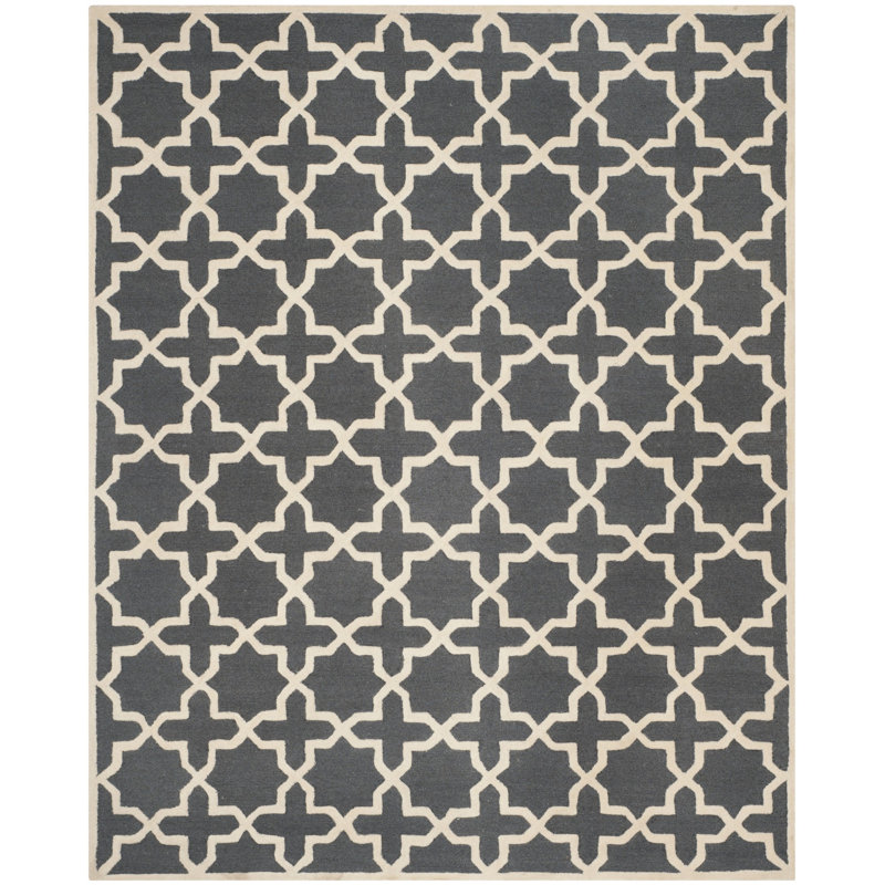 Igna Hand Tufted Wool Geometric Rug, Rectangle 8' x 10'