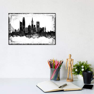 San Francisco Skylines - Wrapped Canvas Painting