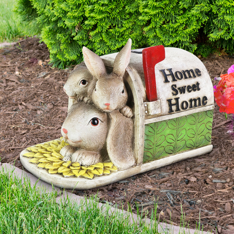 Boîte aux lettres statuaire 8 po x 12 po Exhart Solar Home Sweet Home