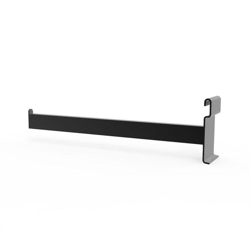 12" Metal Gridwall Faceout Hook - Black