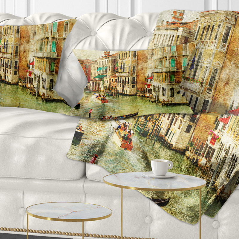 Coussin lombaire imprimé digital art landscape venice