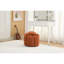 Chenille moderne - confortable et élégante pour une utilisation intérieure. Orange, P 19,29 po x l 17,65 po, 14,96 lb Matériau, rembourrage en mousse, structure en bois, capacité de 250 lb, espaces de tissu orange faciles à nettoyer.-1064746335
