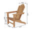 Ensemble de 3 chaises Adirondack d'extérieur Grade A en teck (2 chaises + 1 table d'appoint)