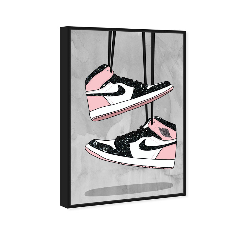 «Hanging up My Skate Shoes» par Oliver Gal - Impression sur toile, H 16 po x l 24 po, Cadre noir