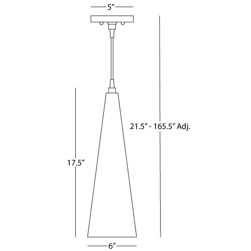 Dal 1 - Light Pendant, Modern Brass/Black, Modern Brass
