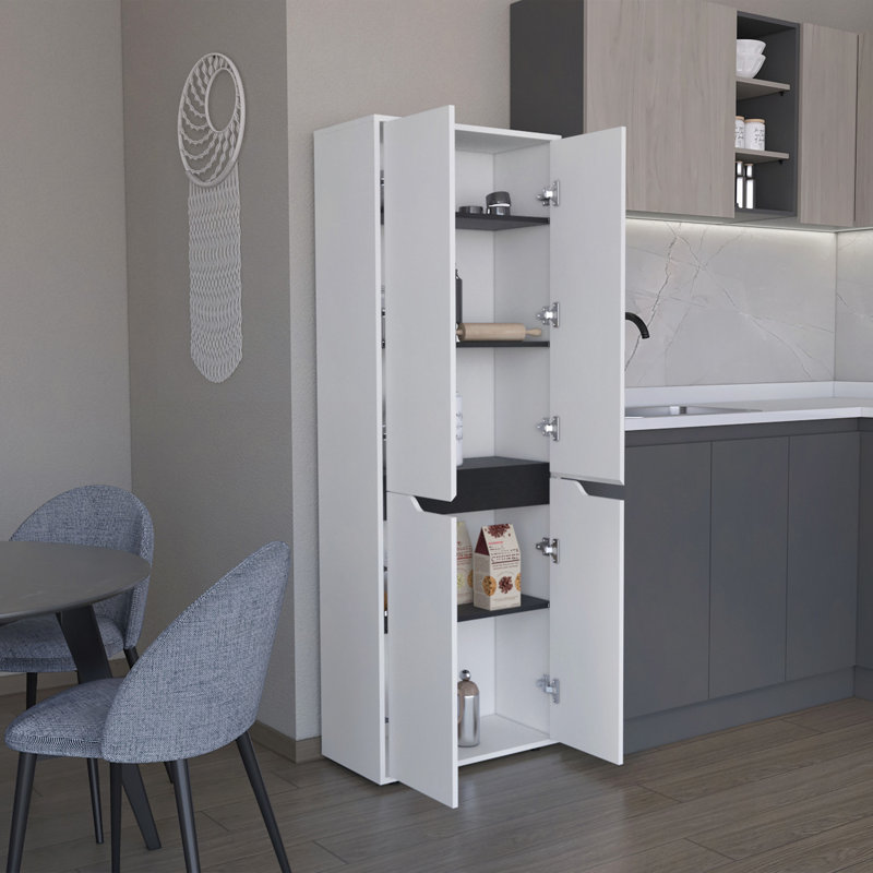 Garde-manger avec quatre portes et cinq tablettes intérieures Herrin