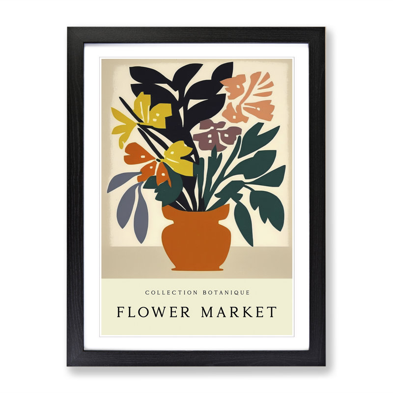 Collection Flower Market Exhibition No.5 - Single Picture Frame Print on Wood, 46cm H x 34cm W x 2cm D