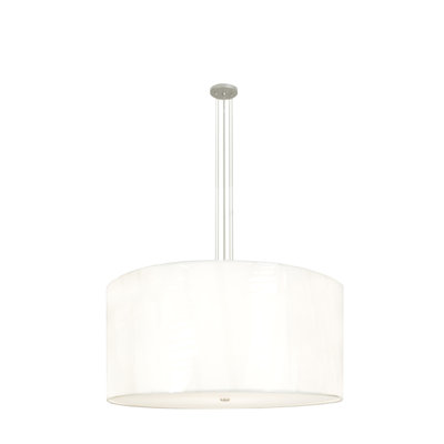 36"W Cilindro White Cotton Pendant