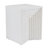 Cayson Outdoor Geometric Texture MGO Side Table with Sculptural Cube Form