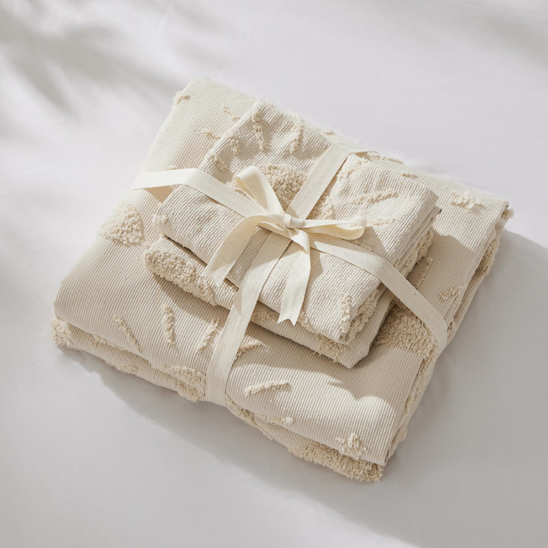 Housse de couette Litsure Boho Jacquard, Housse de couette pour grand lit + 2 taies décora