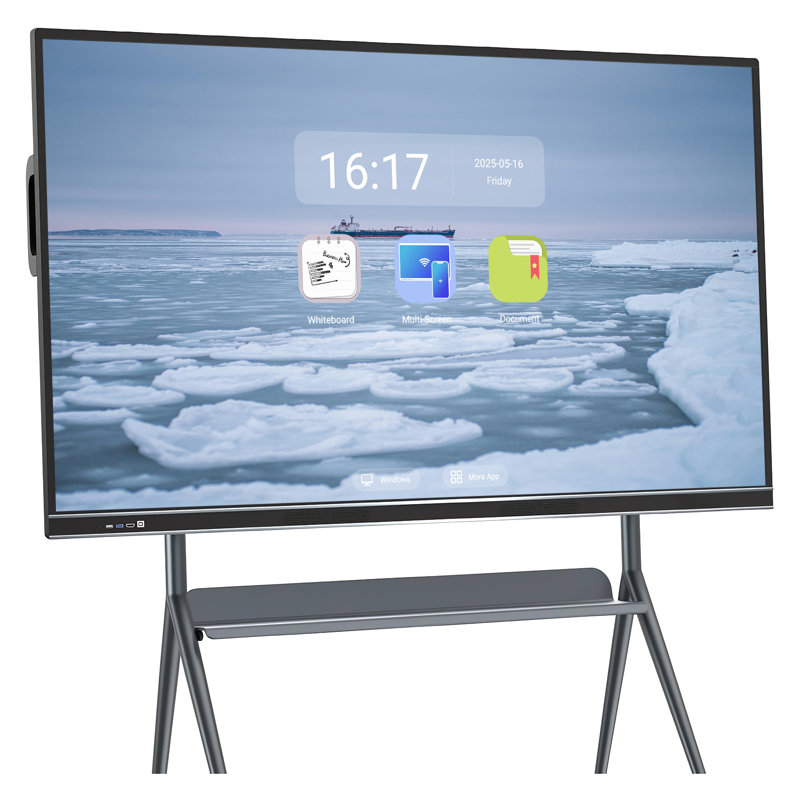 55" 4K Smart Board, Interactive Whiteboard Dual OS, Touch Screen Smart Board for Classroom and Business Presentations