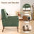 Leston Wide Upholstered Fabric Accent Armchair with Solid Wood Leg-363638033