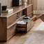 Meuble télé moderne et simple avec rangement sur pied-529853592