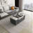 47.24" Modern Lift Top Coffee Table with 4 Stools, 3 in 1 Multi-Function Center Table,Extendable Dining Table for Living Room