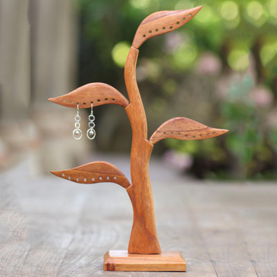 Wood Jewelry Stand