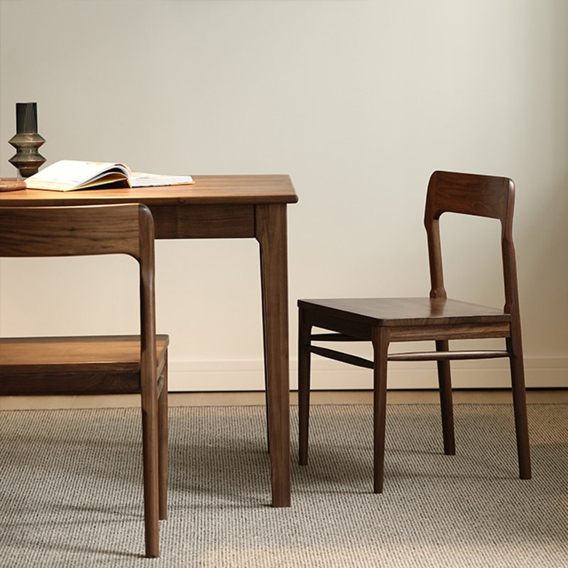 Classic simple solid wood table set, 29.92"H x 70.86"L x 33.46"W