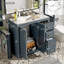 Ensemble de meuble-lavabo 36 po avec lavabo en céramique, meuble de rangement pour salle de bain avec cadre en bois massif, ensemble de meuble-lavabo autoportant avec 3 tiroirs et portes à fermeture douce-647701536