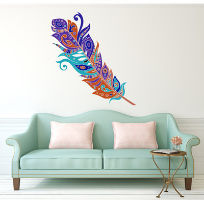 Feathers Wall Decals Wall Stickers For Bedroom Wall Mural As Wall Decor For Living Room, Removable Peel And Stick Wall Stickers -GD663