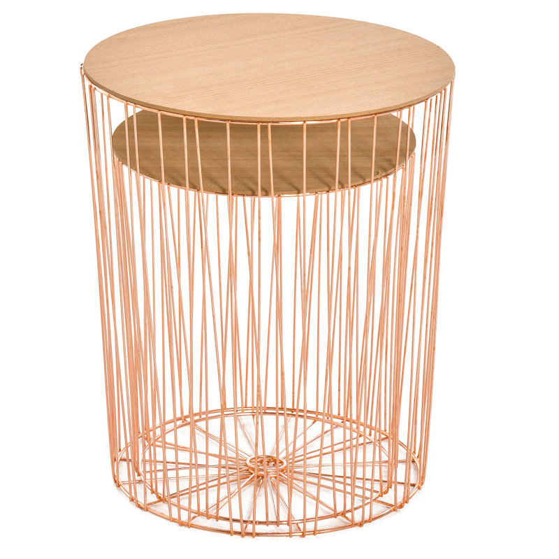 Landose Tray Top Frame Nesting Tables, Rose Gold