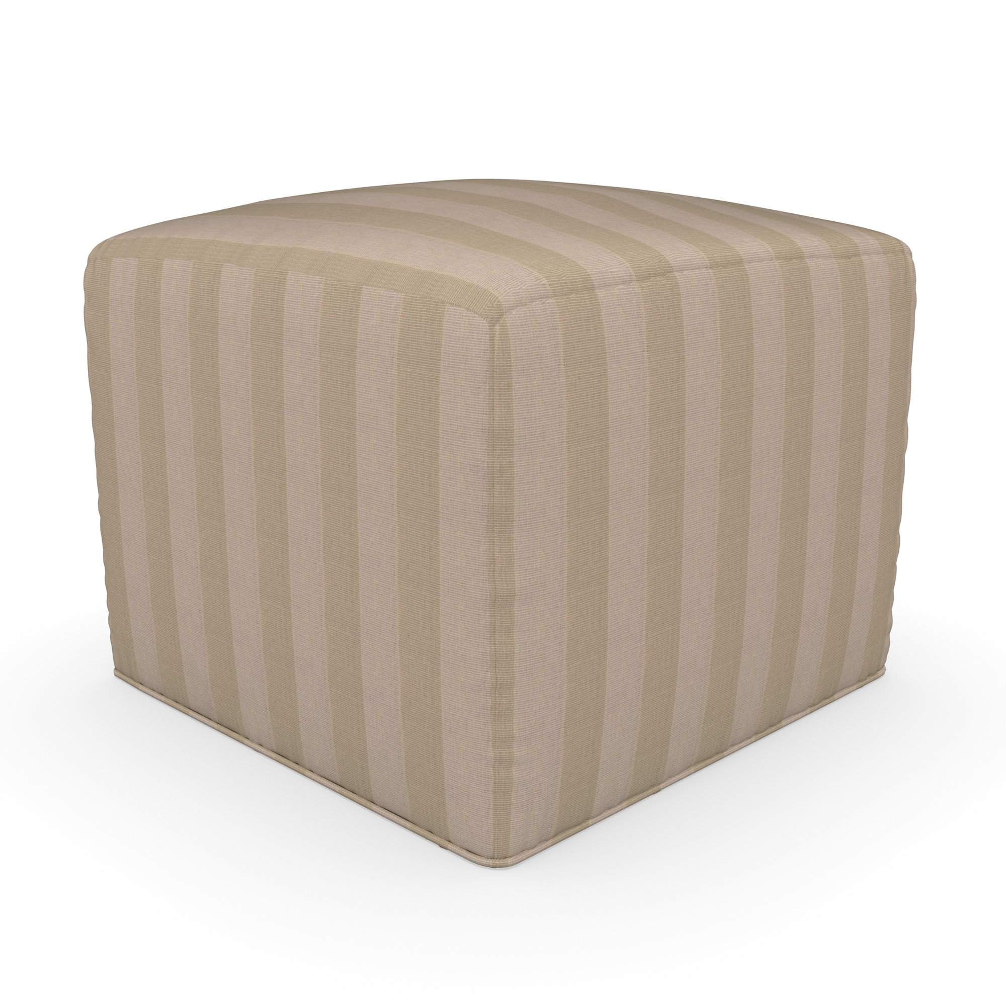 Praia Sunbrella® Outdoor Ottoman, 18" H x 22" W x 22" D, Sunbrella Expressive Sparrow