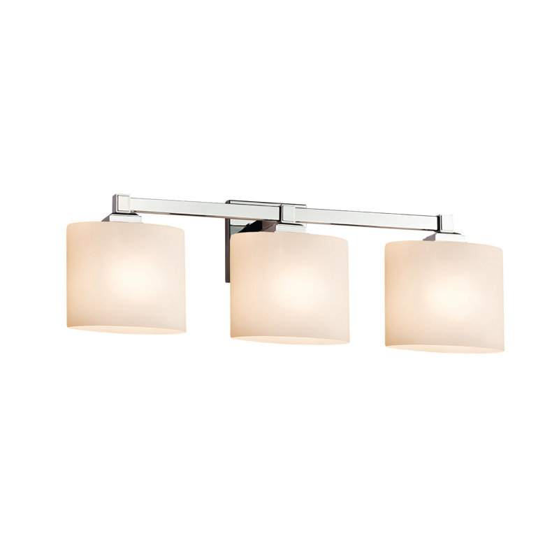 Éclairage de salle de bain à intensité variable à 3 lumières Dunreith, DEL, Chrome poli