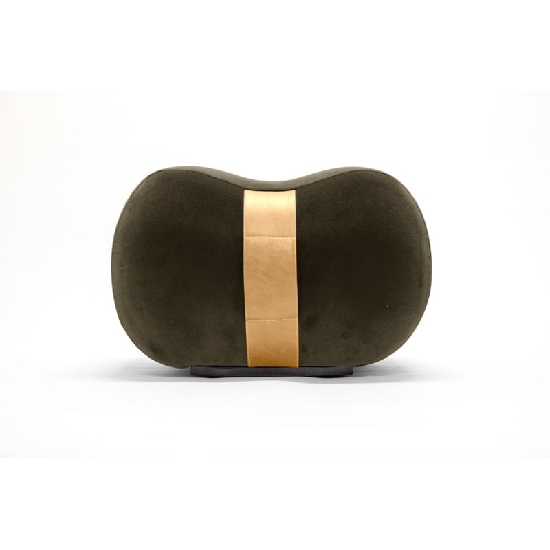 Milo Velvet Ottoman, Earth/Umber Velvet
