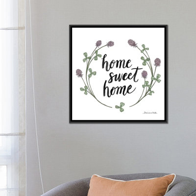 « happy to bee home words i », art textuel sur toile