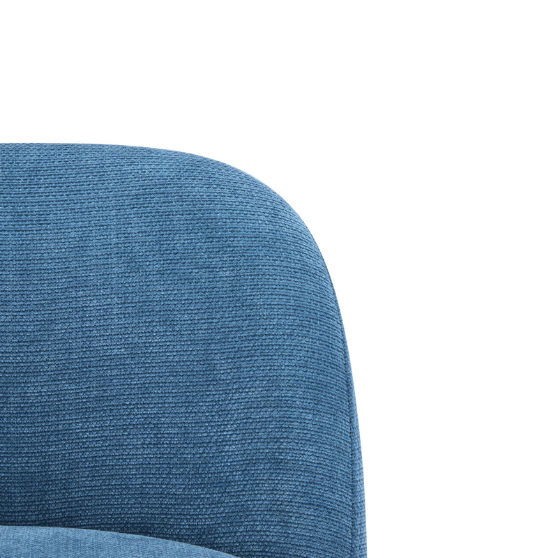 Métal bleu et doré de 2, fabrication, repose-pieds pour une utilisation prolongée, forme de chaise, motif uni, tissu de rembourrage en mousse avec cadre, confort, style de dossier rond, nettoyage des taches