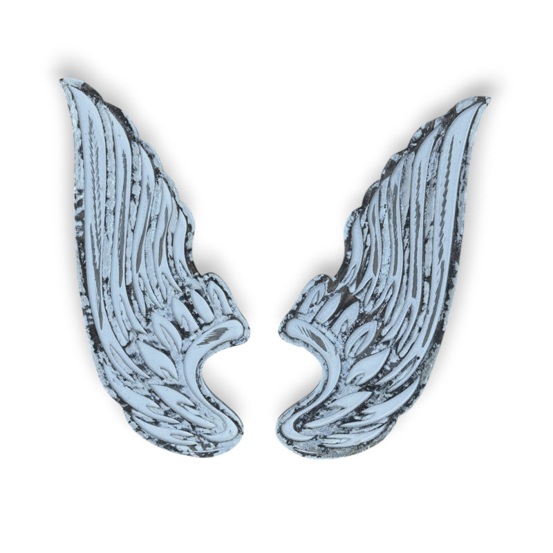 Pair Chamuel Angel Wings - Antique White