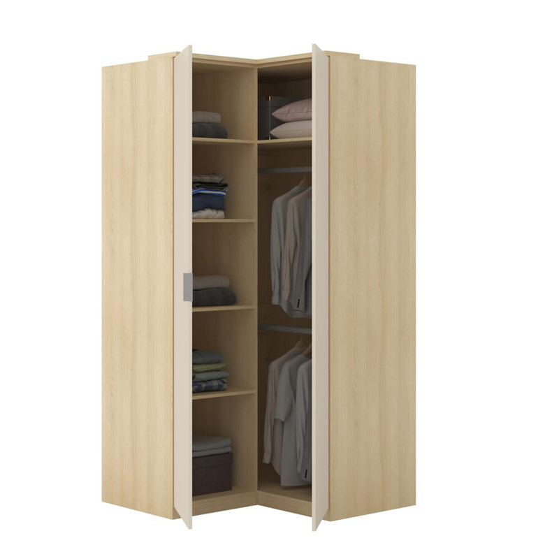 Bolat Manufactured Wood Wardrobe, Beige