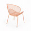 Ensemble de 2 chaises Modern Modern Shell, structure en fer thermolaqué de H 34 po - Siège courbé en maille pour patio et jardin-1830126620-1830126623