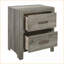 Weathered Grey Transitional 2-Drawer Nightstand No Assembly-176982157