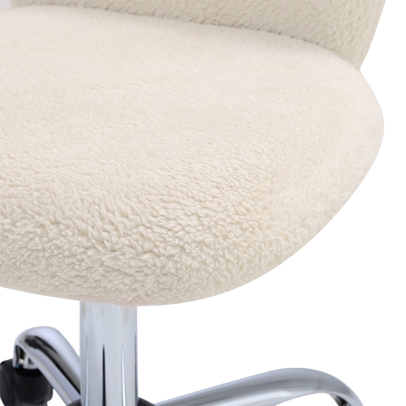Krilov Ergonomic Swivel Upholstered Office Chair, Beige