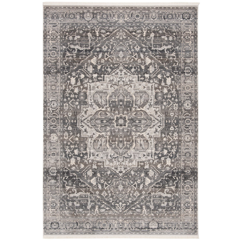 Tapis oriental gris Berkeley Heights, Rectangle 5 pi x 7 pi 6 po