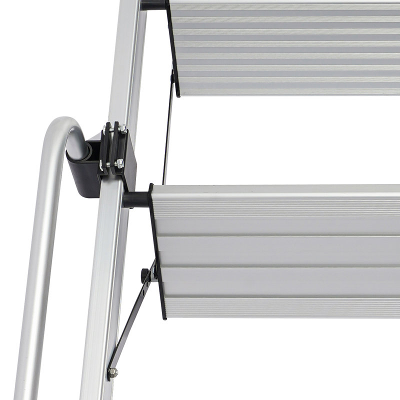 4 Step Stool Folding Step Ladder with Adjustable Handrail