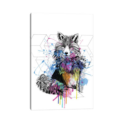 Fox by Karin Roberts - Wrapped Canvas Print