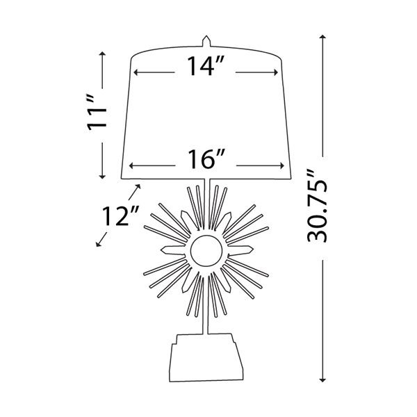 Sun King 30.75" Table Lamp