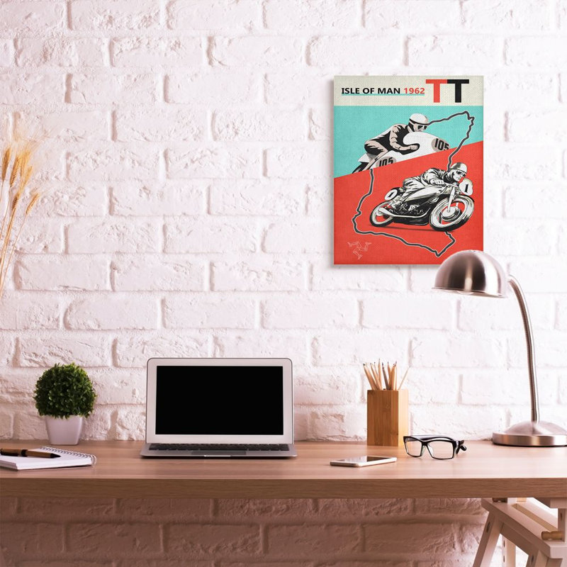 «European Grand Prix», publicité vintage par Mark Rogan - impression d'art graphique, Toile tendue