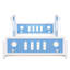 Lit bleu en forme de voiture pleine grandeur avec roulettes - Fabrication en pin et portes de style voiture Fenêtres pour intérêt Rails à lattes prêts pour le matelas Assemblage simple requis Classic In Made Caractéristiques supplémentaires Allure-118084270-118084273