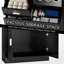 Armoire de rangement autoportante noire