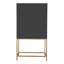 Armoire avec motif chagrin et accents laiton