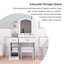 Ensemble de coiffeuse avec armoire de rangement et 2 tiroirs Lighting