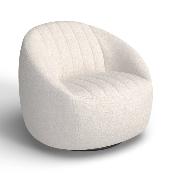 AllModern Anita Upholstered Swivel Barrel Chair | Wayfair