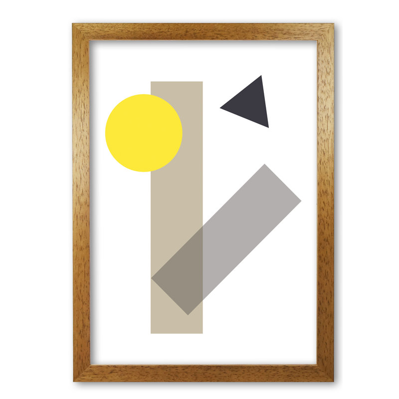 Random Geo Styles 3 - Print, Black Grain Frame, 85 cm H x 60 cm W x 5 cm D
