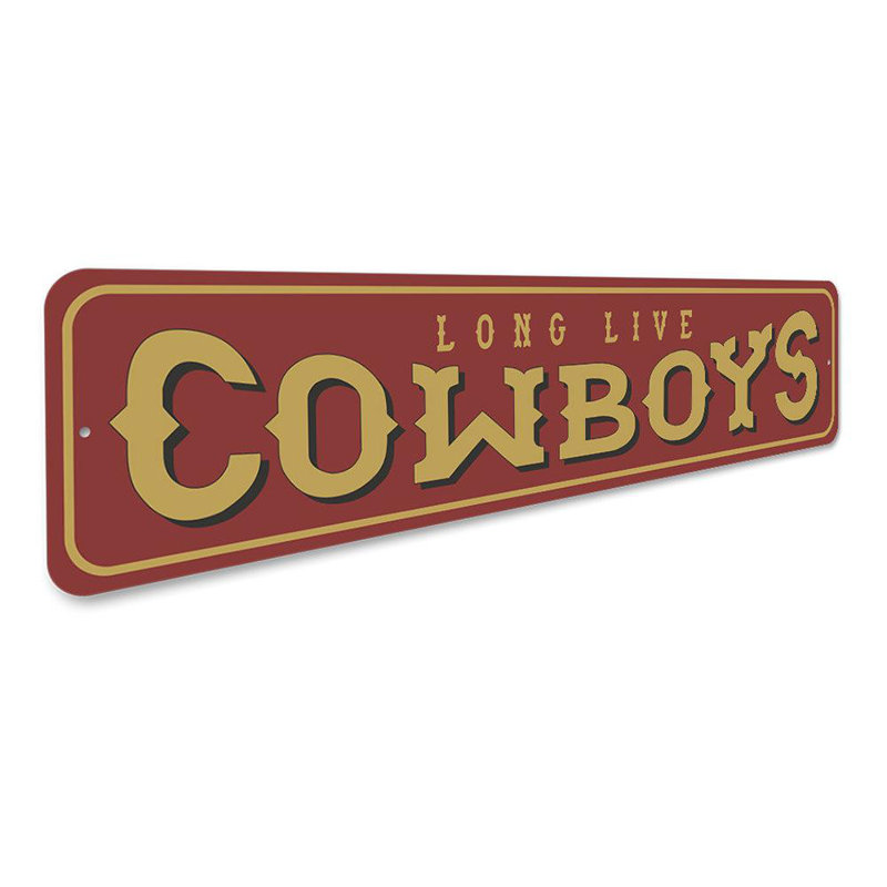 Longue vie aux Cowboys, H 4 po x l 18 po x P 0,04 po